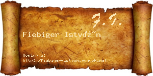 Fiebiger István névjegykártya