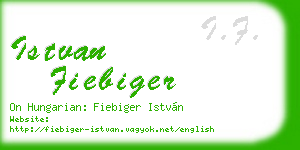 istvan fiebiger business card